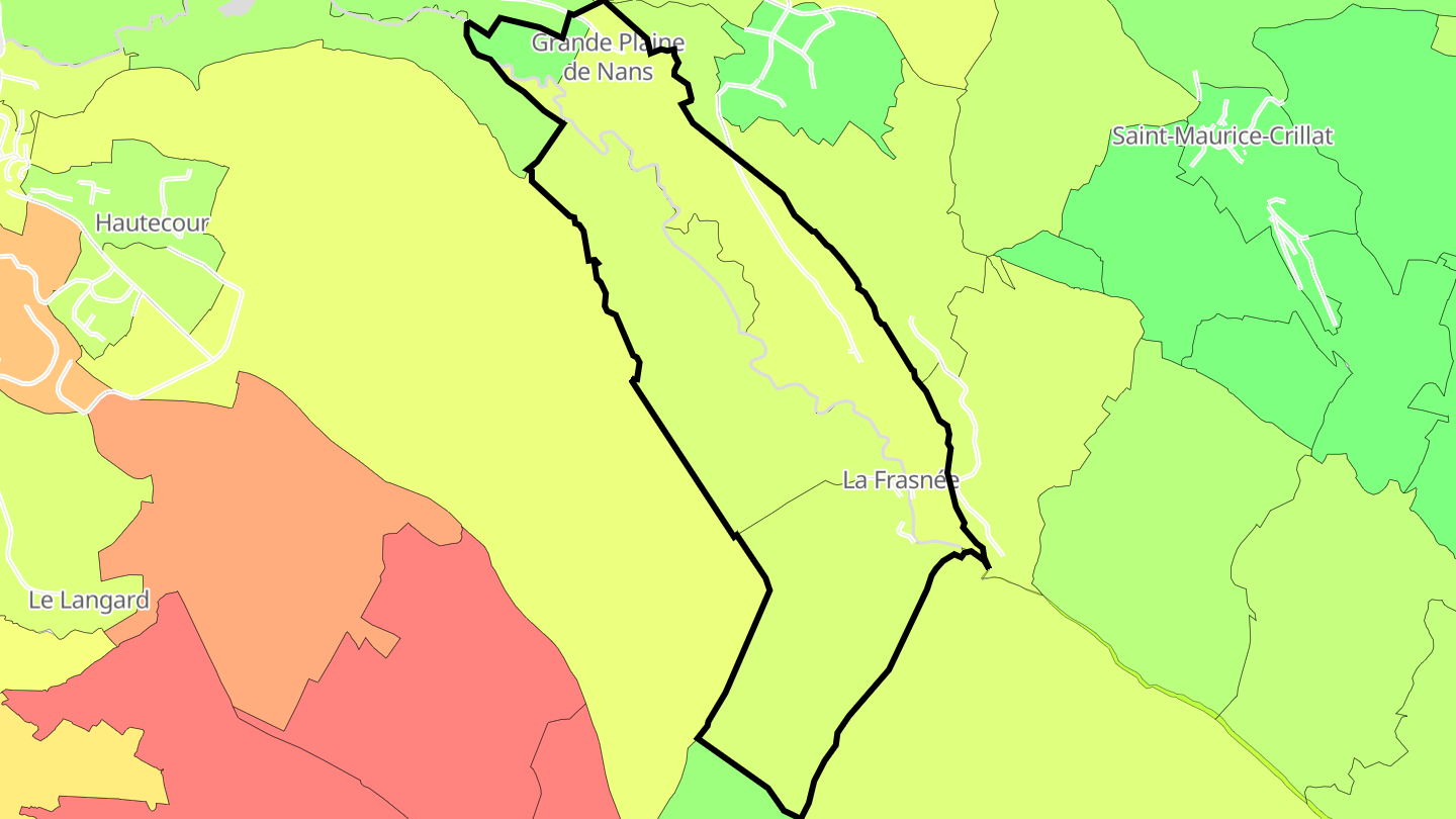 Carte des prix de l'immobilier La Frasnée