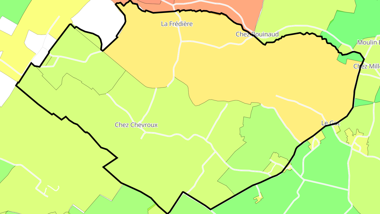 Carte des prix de l'immobilier La Frédière