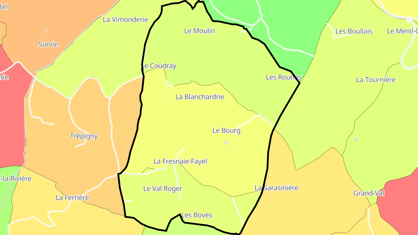 Carte des prix de l'immobilier La Fresnaie-Fayel