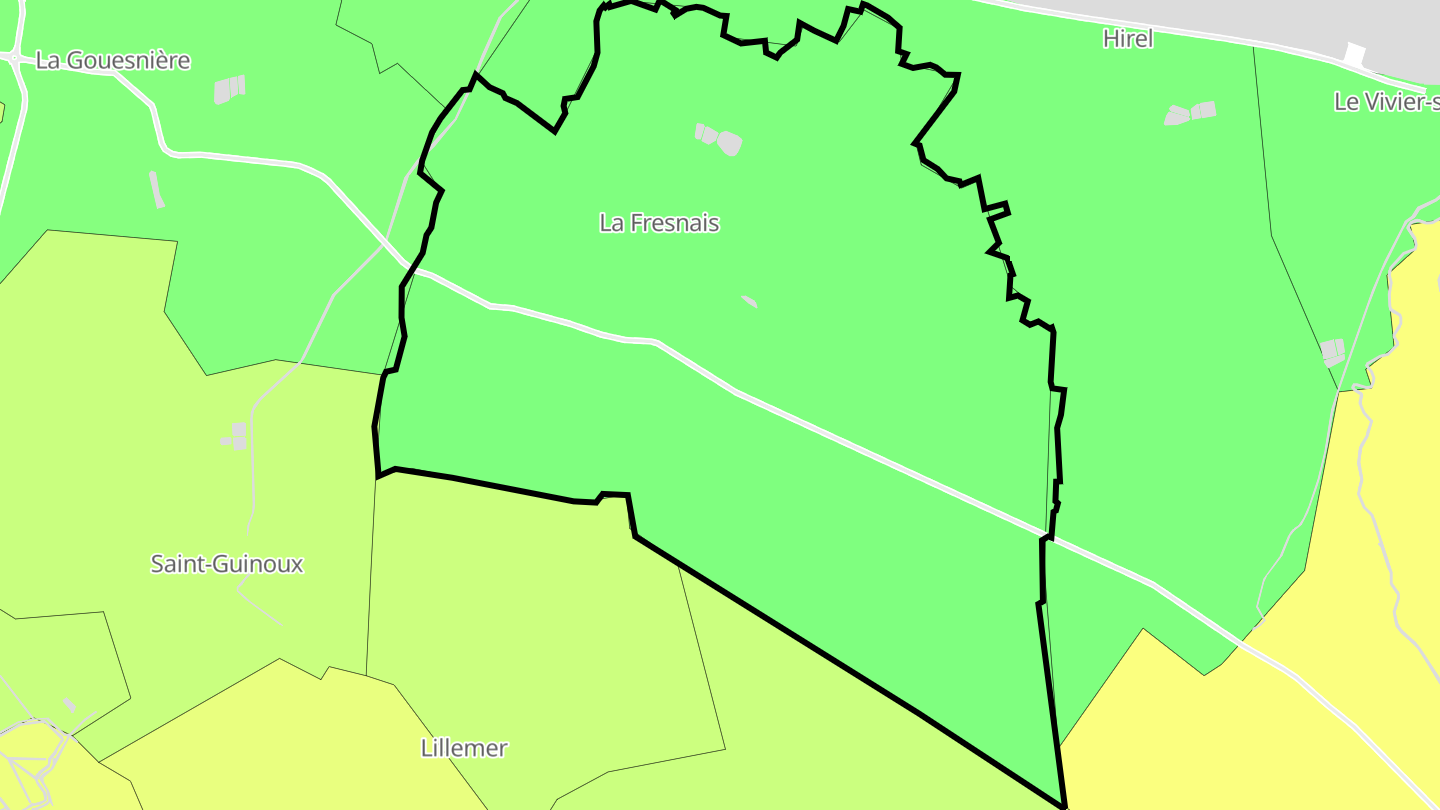 Carte des prix de l'immobilier La Fresnais