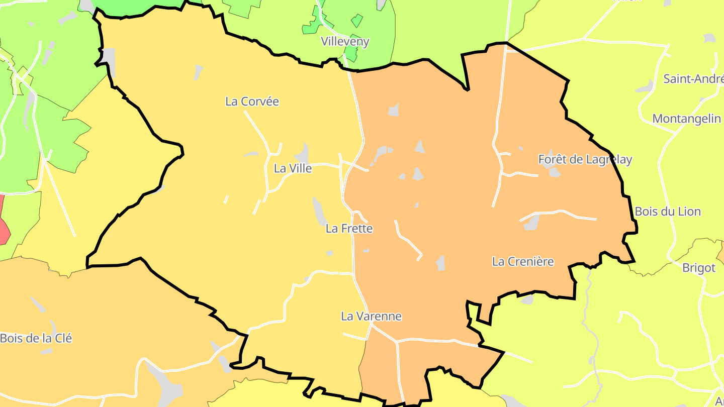 Carte des prix de l'immobilier La Frette