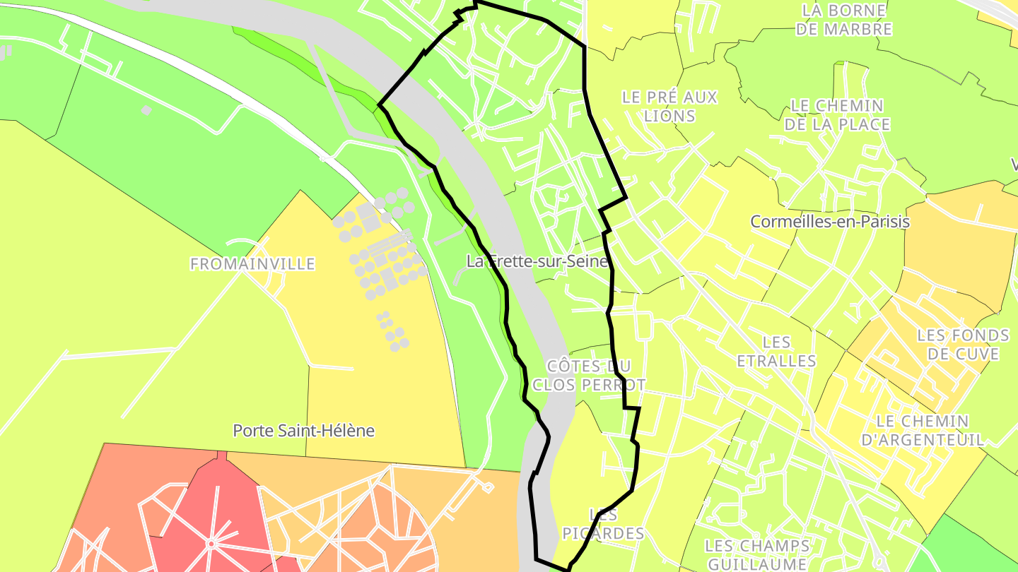Carte des prix de l'immobilier La Frette-sur-Seine