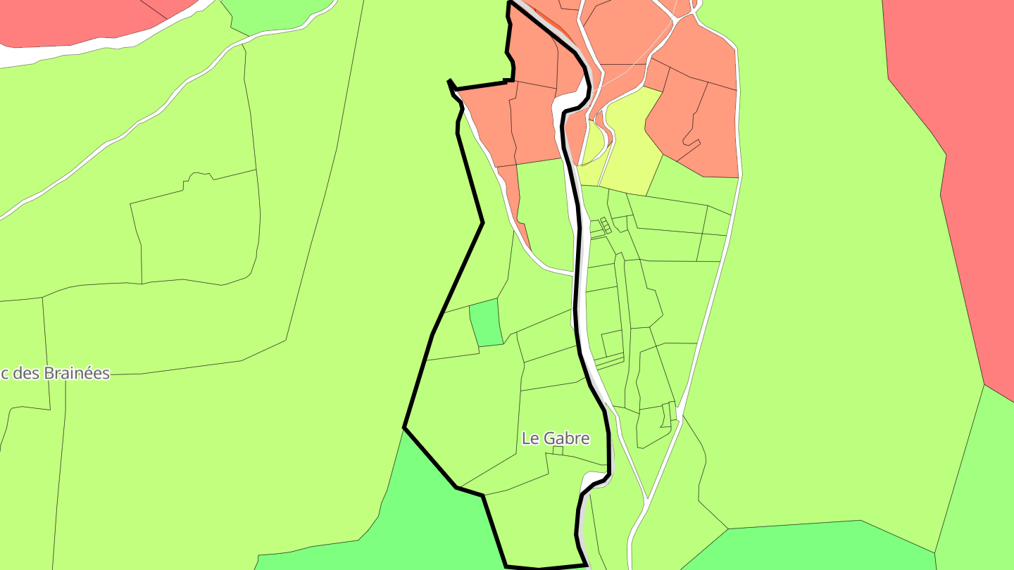 Carte des prix de l'immobilier La Gabre