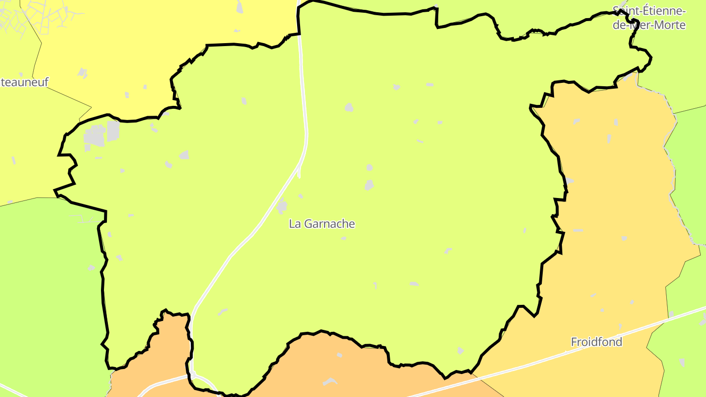 Carte des prix de l'immobilier La Garnache
