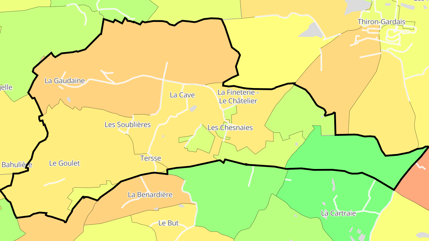 Carte des prix de l'immobilier La Gaudaine