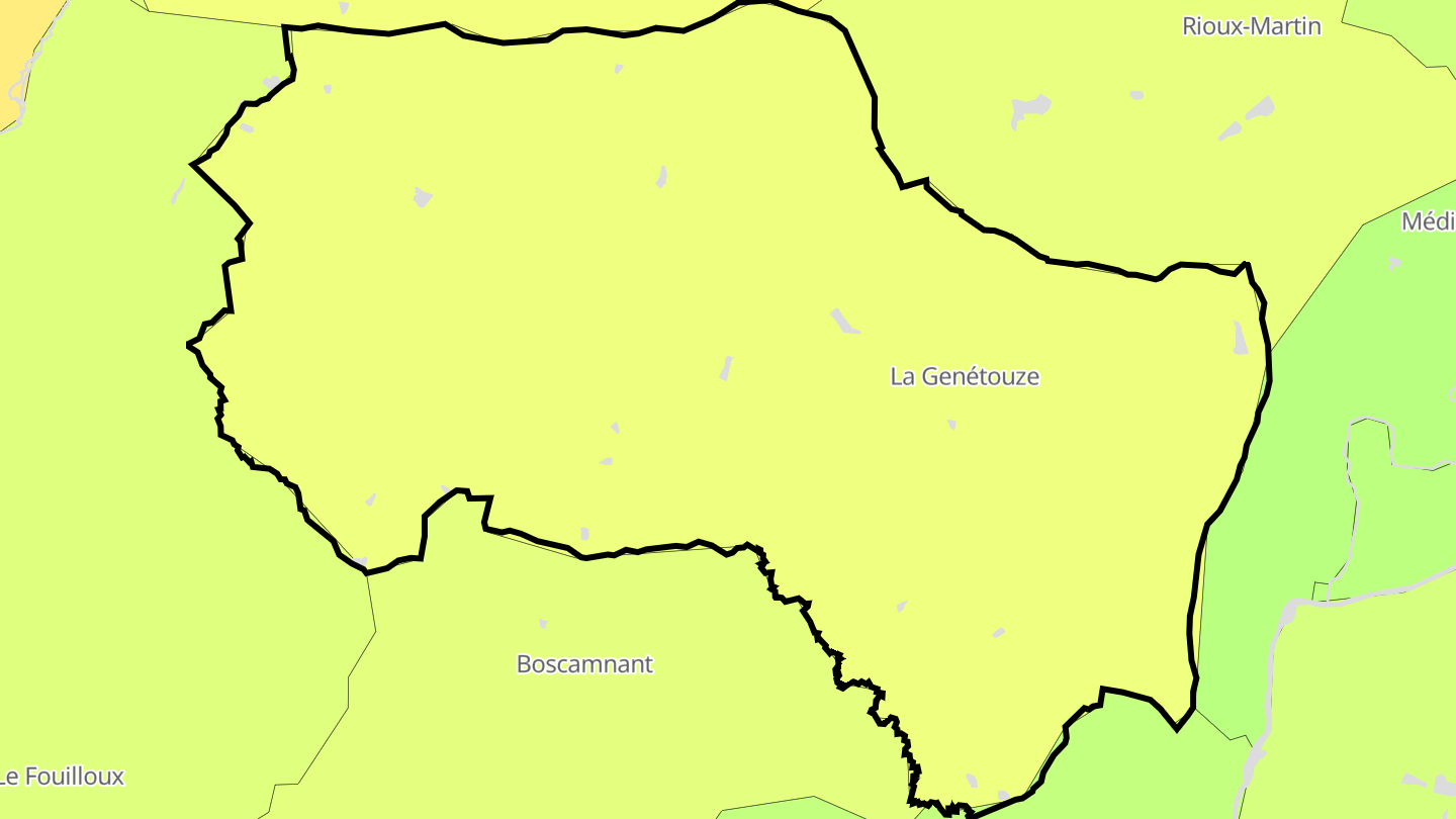 Carte des prix de l'immobilier La Genétouze