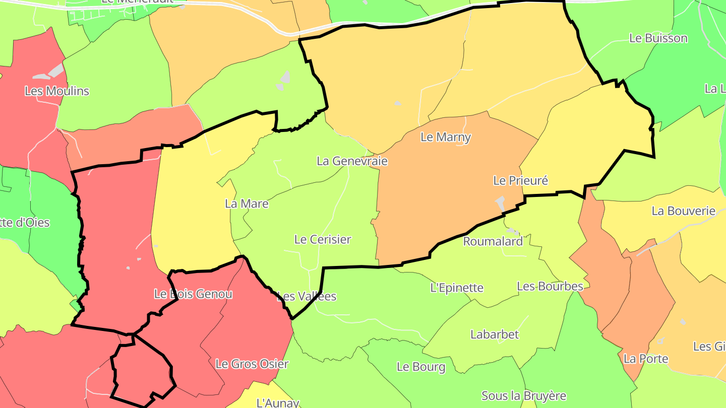 Carte des prix de l'immobilier La Genevraie