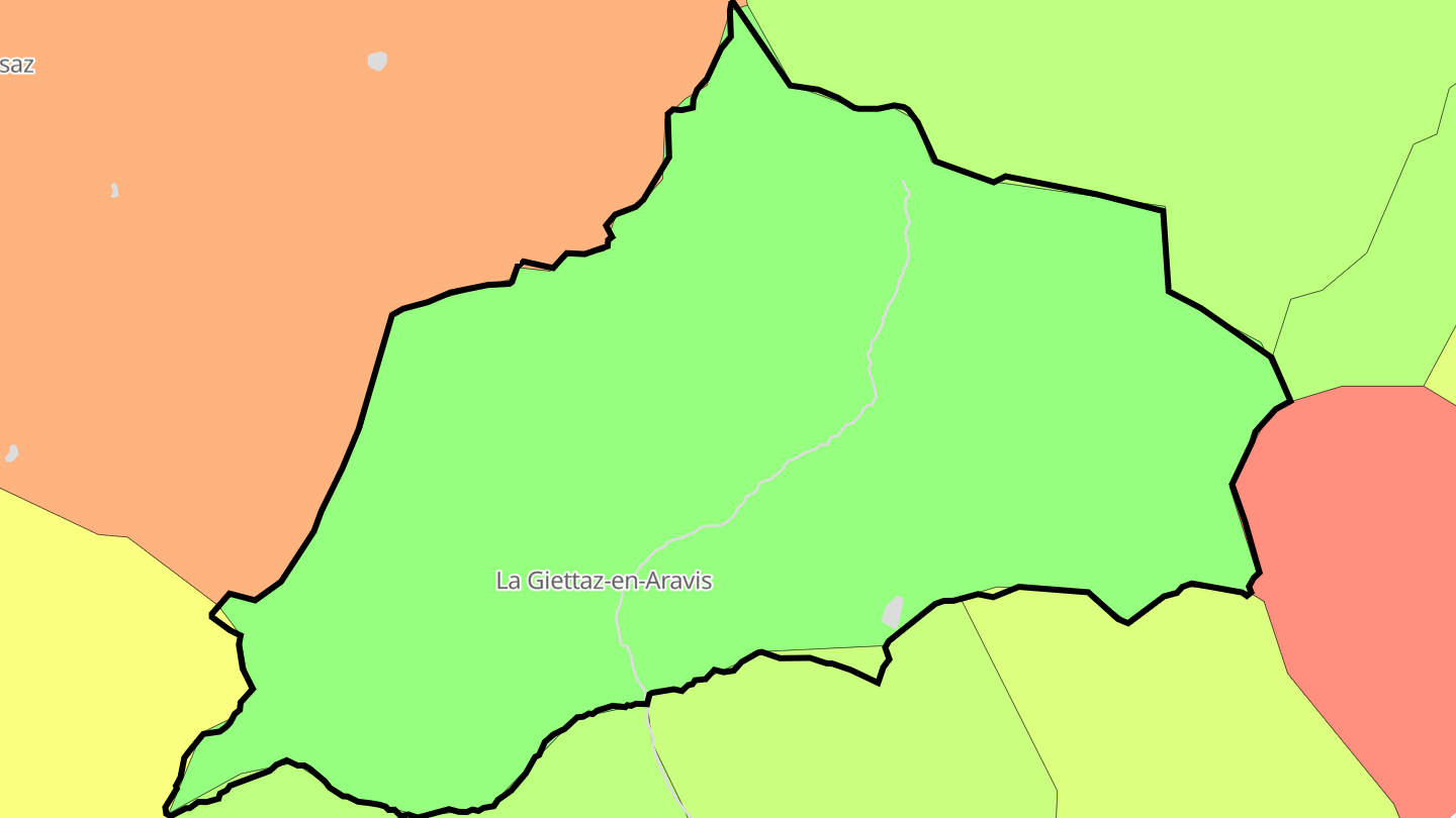 Carte des prix de l'immobilier La Giettaz