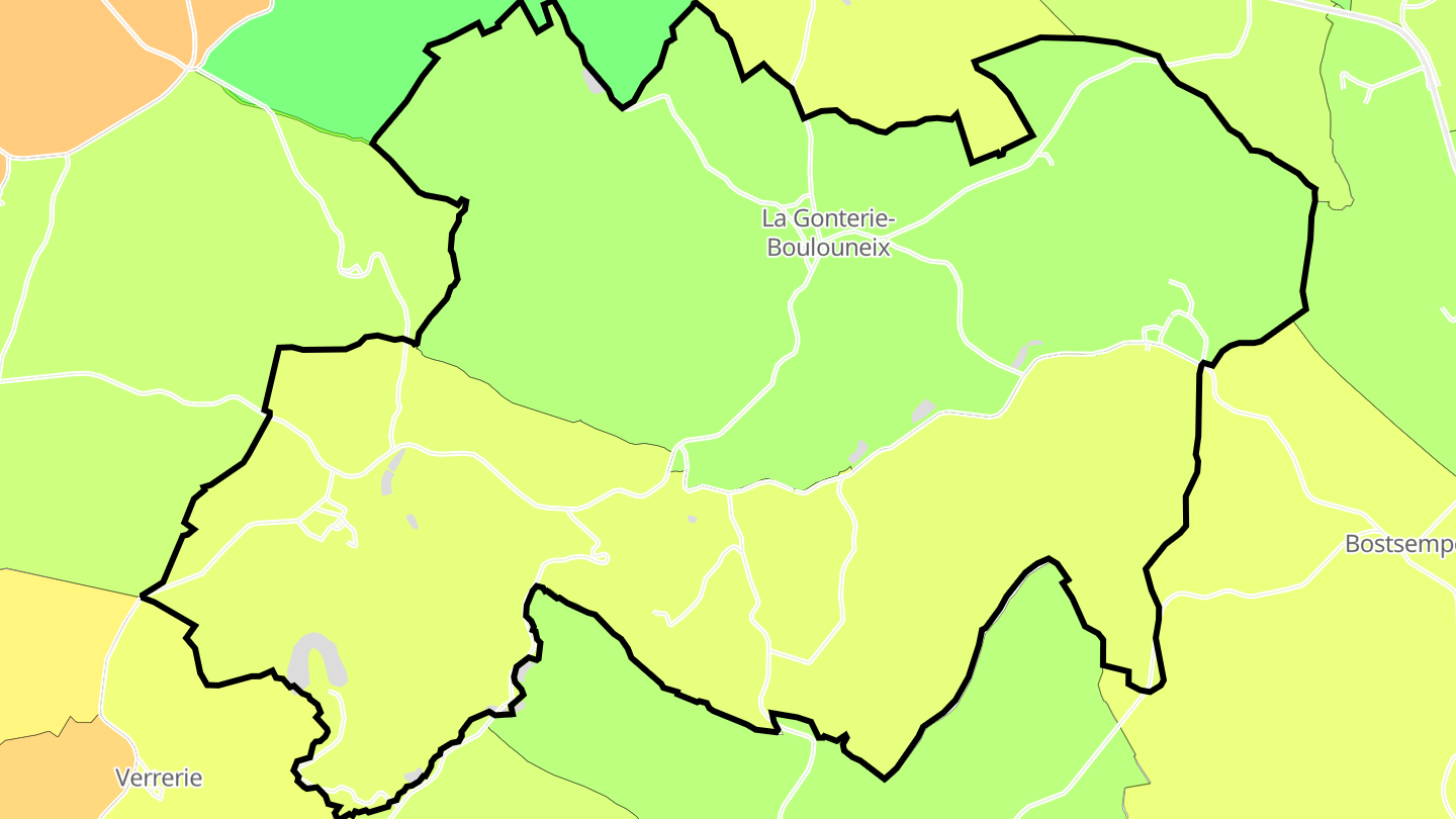Carte des prix de l'immobilier La Gonterie-Boulouneix
