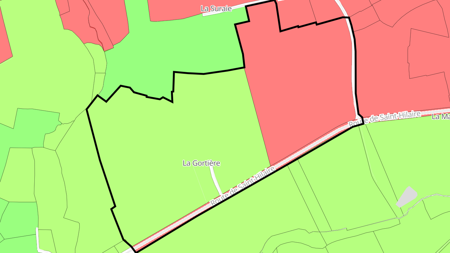 Carte des prix de l'immobilier La Gortière