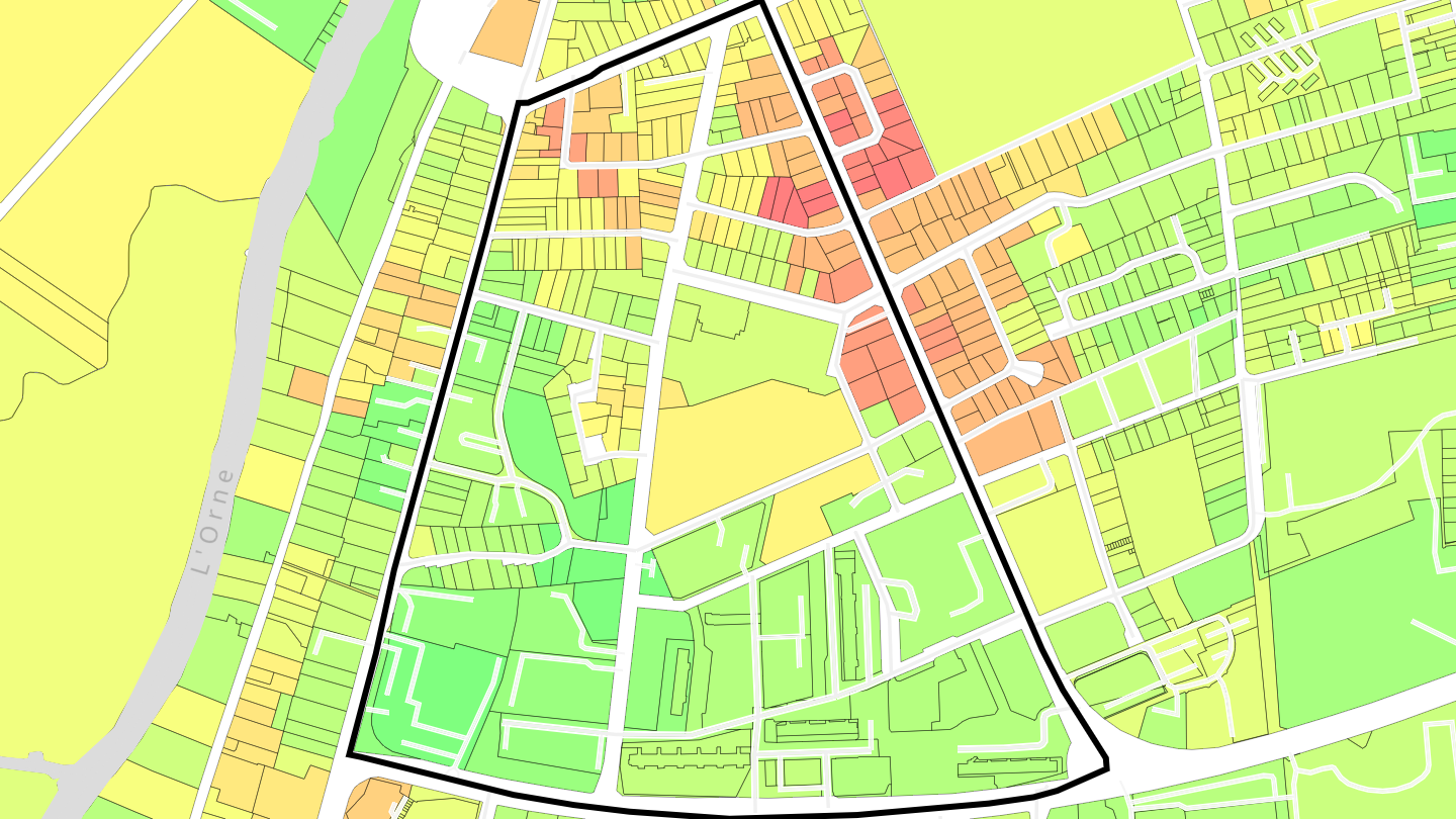 Carte des prix de l'immobilier La Grace de Dieu Ouest