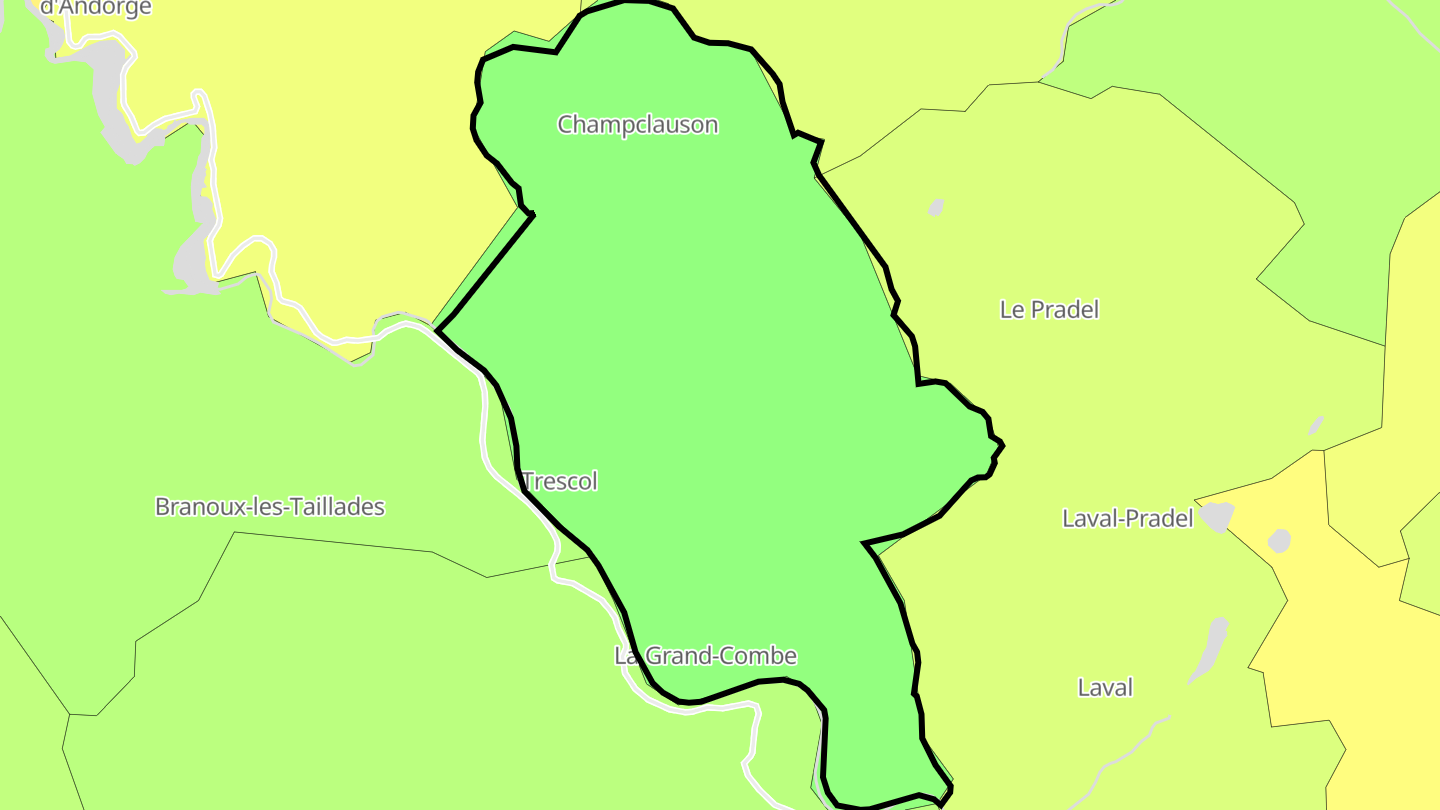 Carte des prix de l'immobilier La Grand-Combe