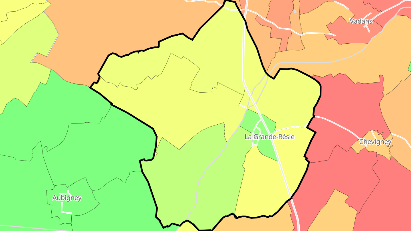 Carte des prix de l'immobilier La Grande-Résie