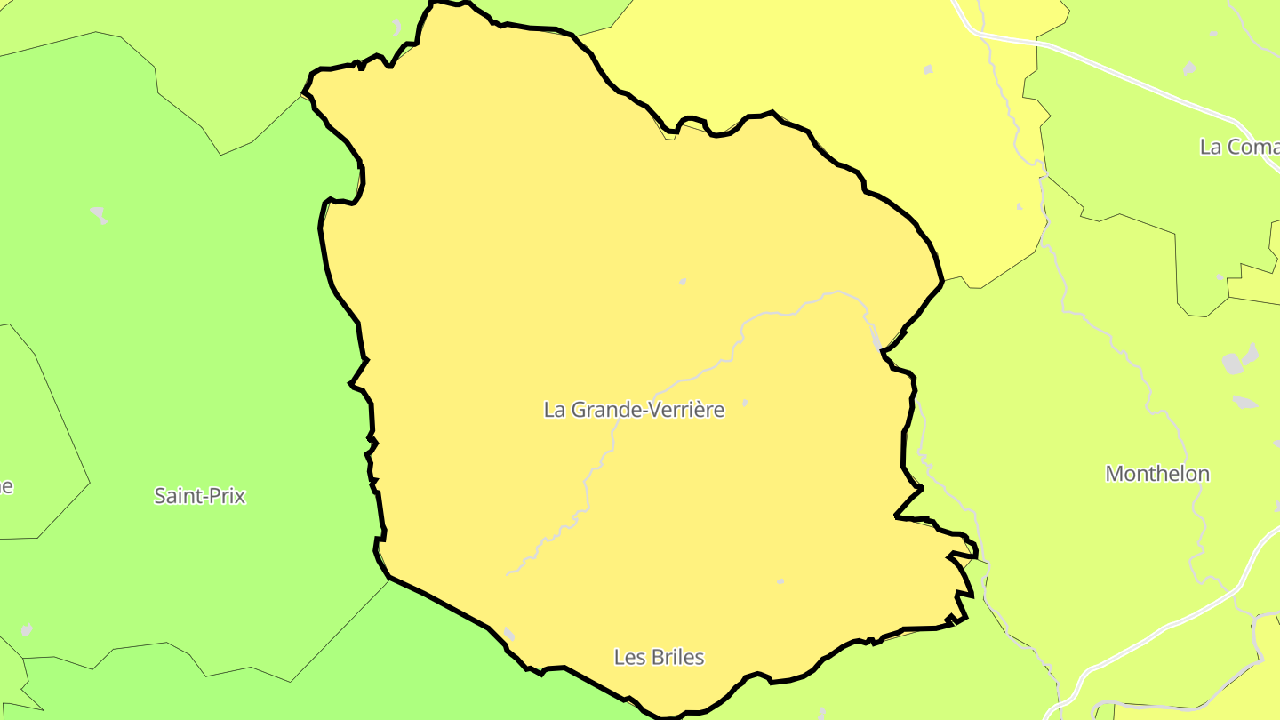 Carte des prix de l'immobilier La Grande-Verrière