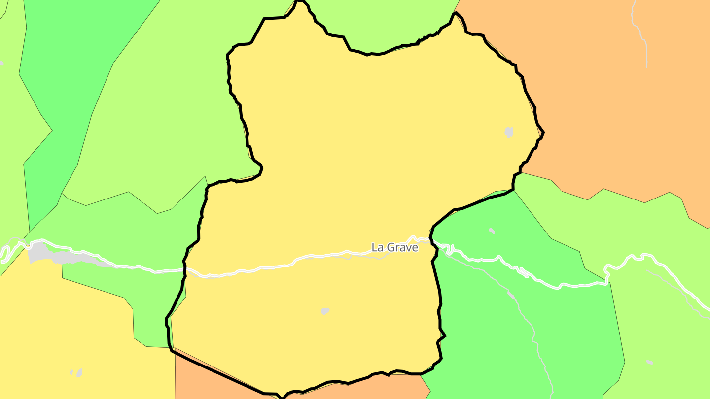Carte des prix de l'immobilier La Grave