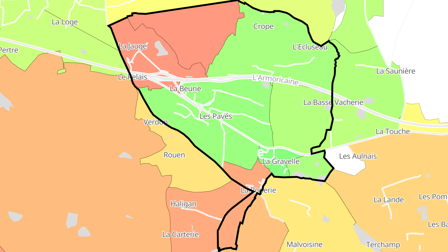 Carte des prix de l'immobilier La Gravelle