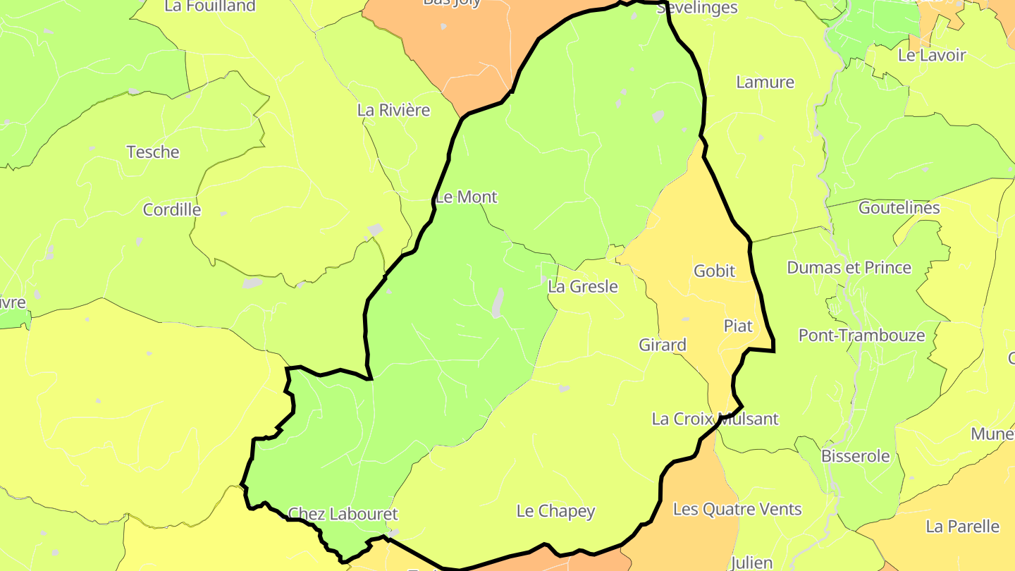 Carte des prix de l'immobilier La Gresle