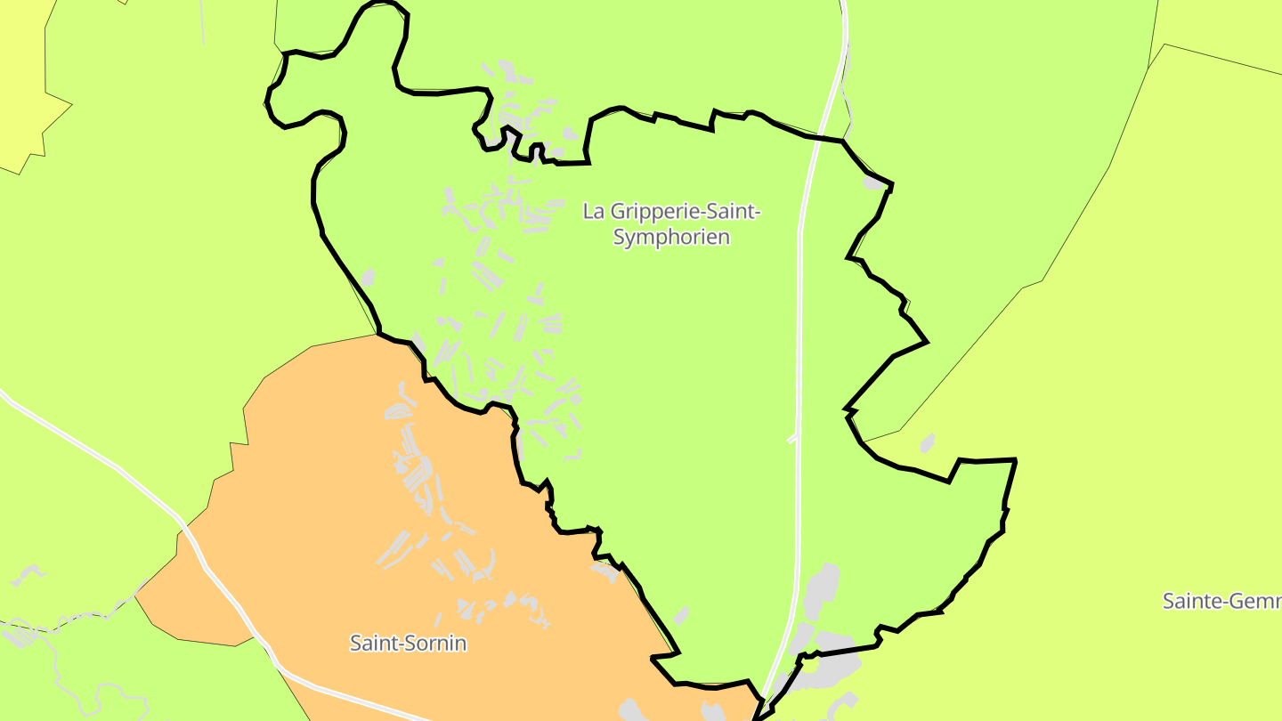 Carte des prix de l'immobilier La Gripperie-Saint-Symphorien