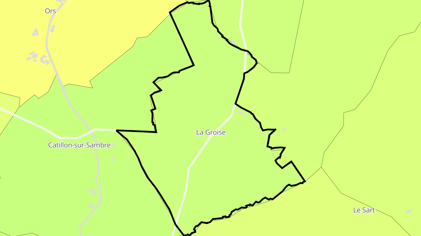 Carte des prix de l'immobilier La Groise