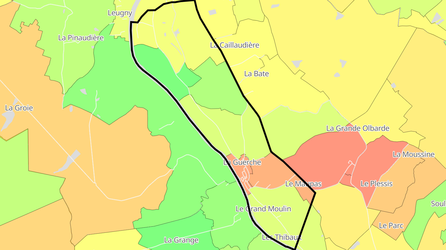 Carte des prix de l'immobilier La Guerche