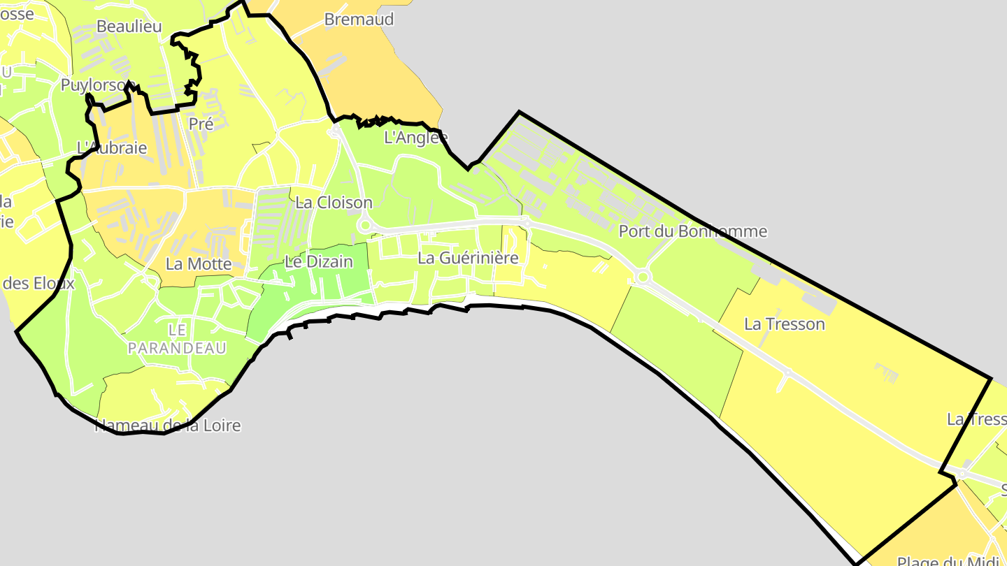 Carte des prix de l'immobilier La Guérinière