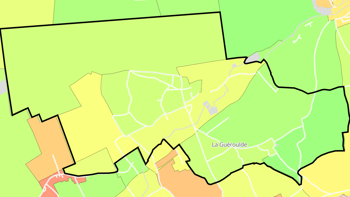 Carte des prix de l'immobilier La Guéroulde