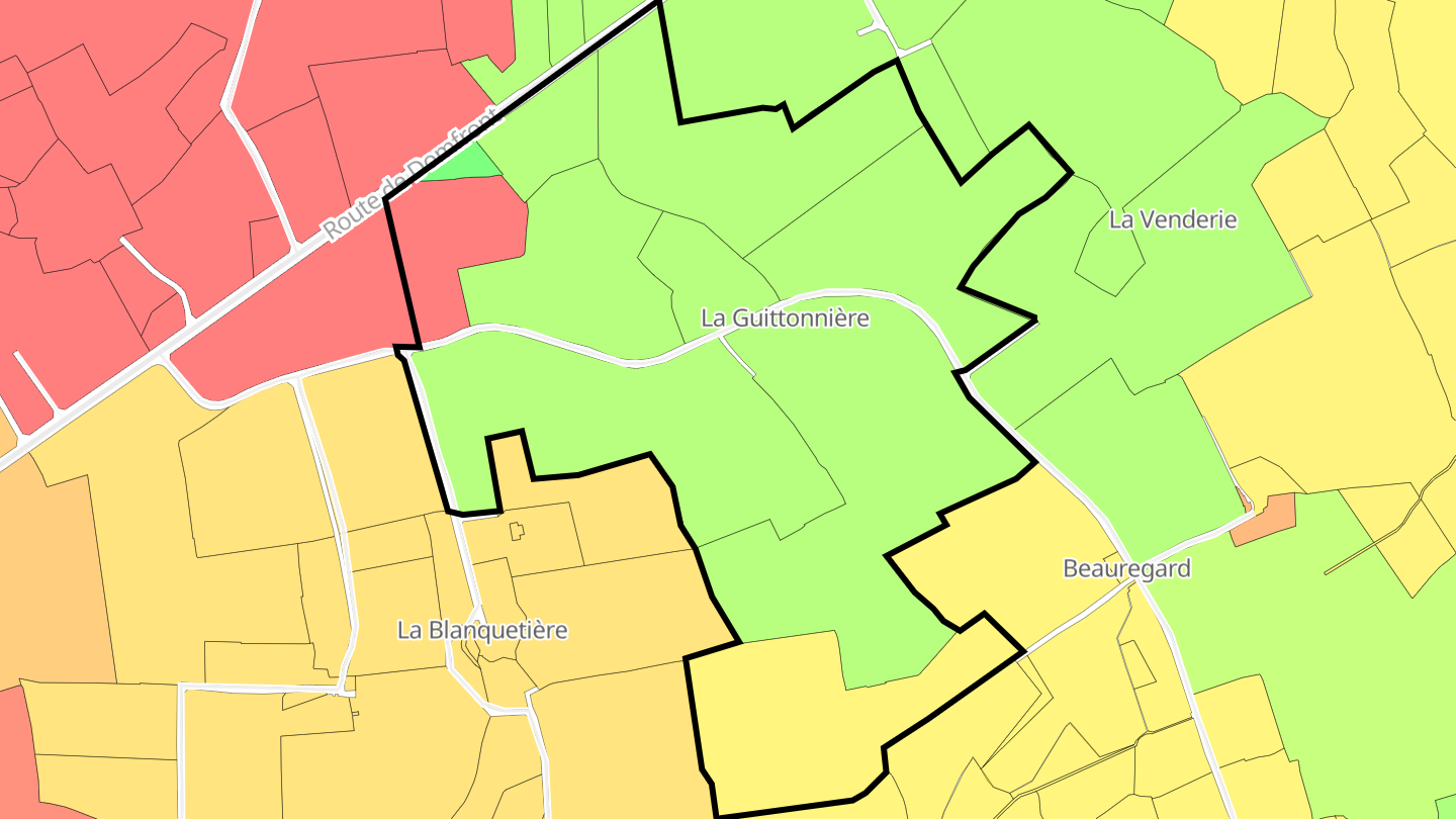 Carte des prix de l'immobilier La Guitonnière