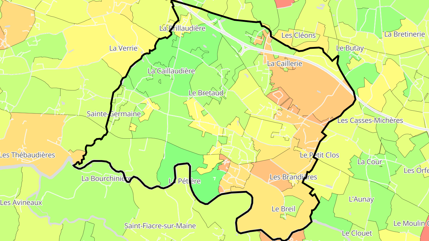 Carte des prix de l'immobilier La Haie-Fouassière