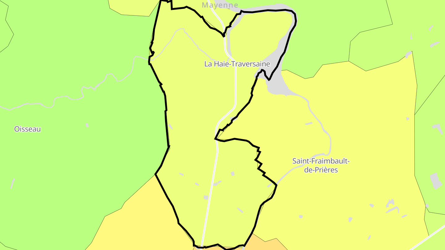 Carte des prix de l'immobilier La Haie-Traversaine