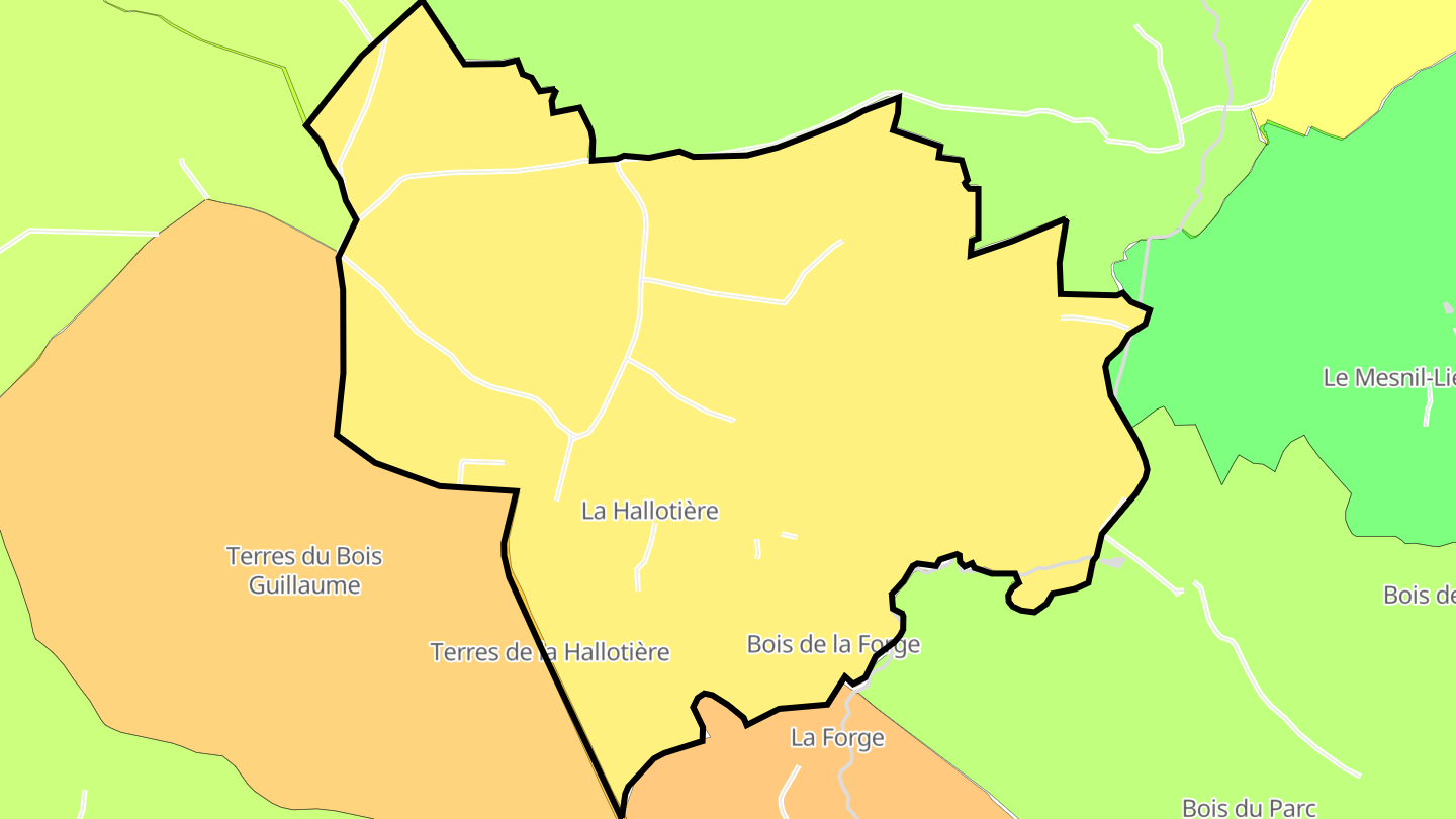 Carte des prix de l'immobilier La Hallotière