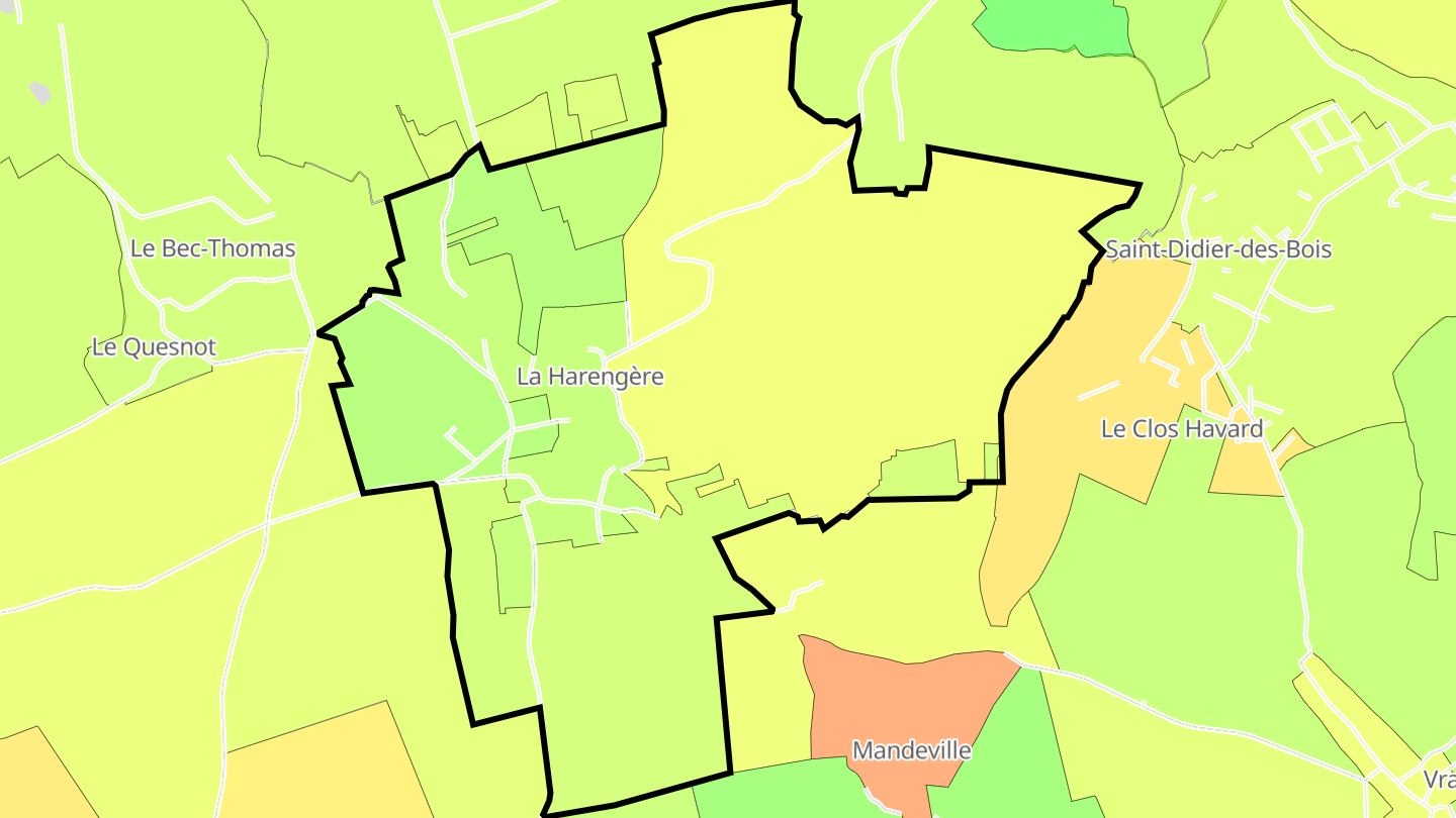 Carte des prix de l'immobilier La Harengère