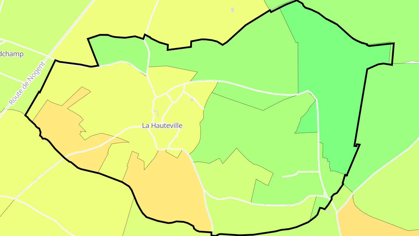 Carte des prix de l'immobilier La Hauteville