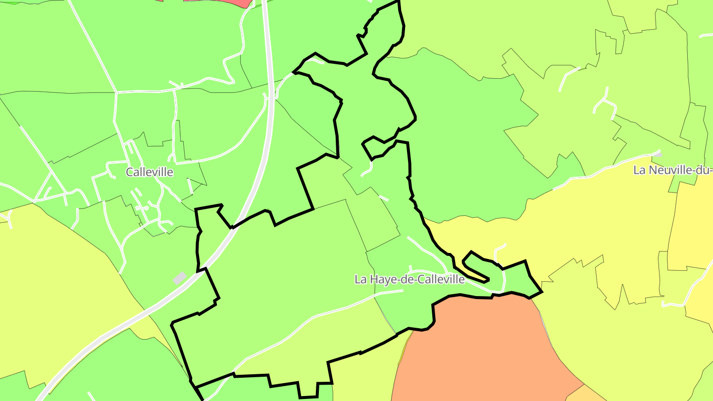 Carte des prix de l'immobilier La Haye-de-Calleville
