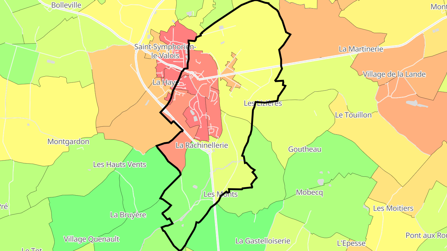 Carte des prix de l'immobilier La Haye-du-Puits