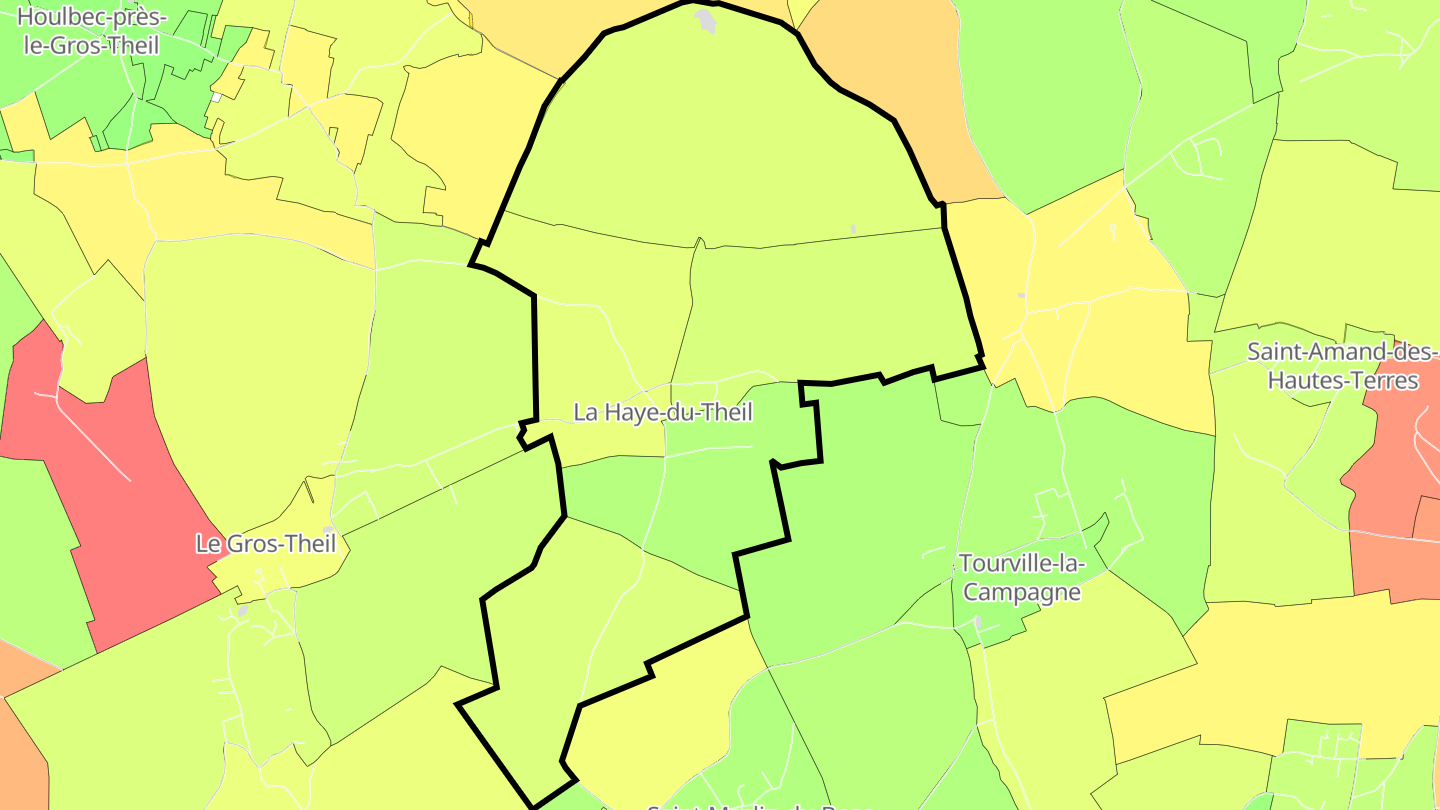 Carte des prix de l'immobilier La Haye-du-Theil