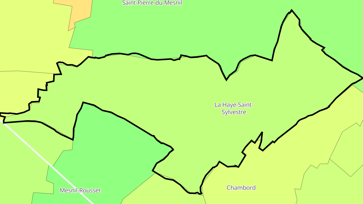 Carte des prix de l'immobilier La Haye-Saint-Sylvestre