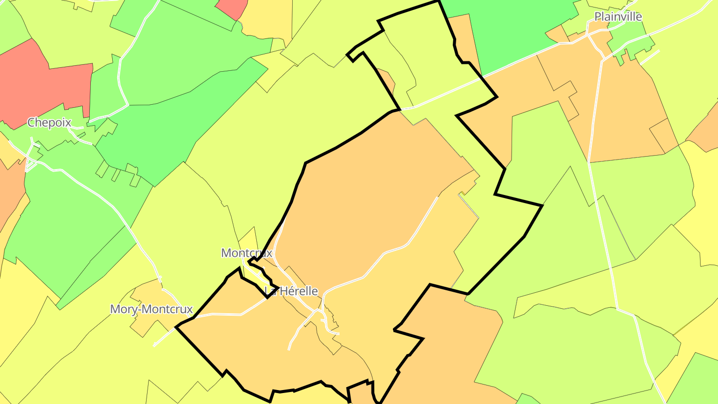 Carte des prix de l'immobilier La Hérelle