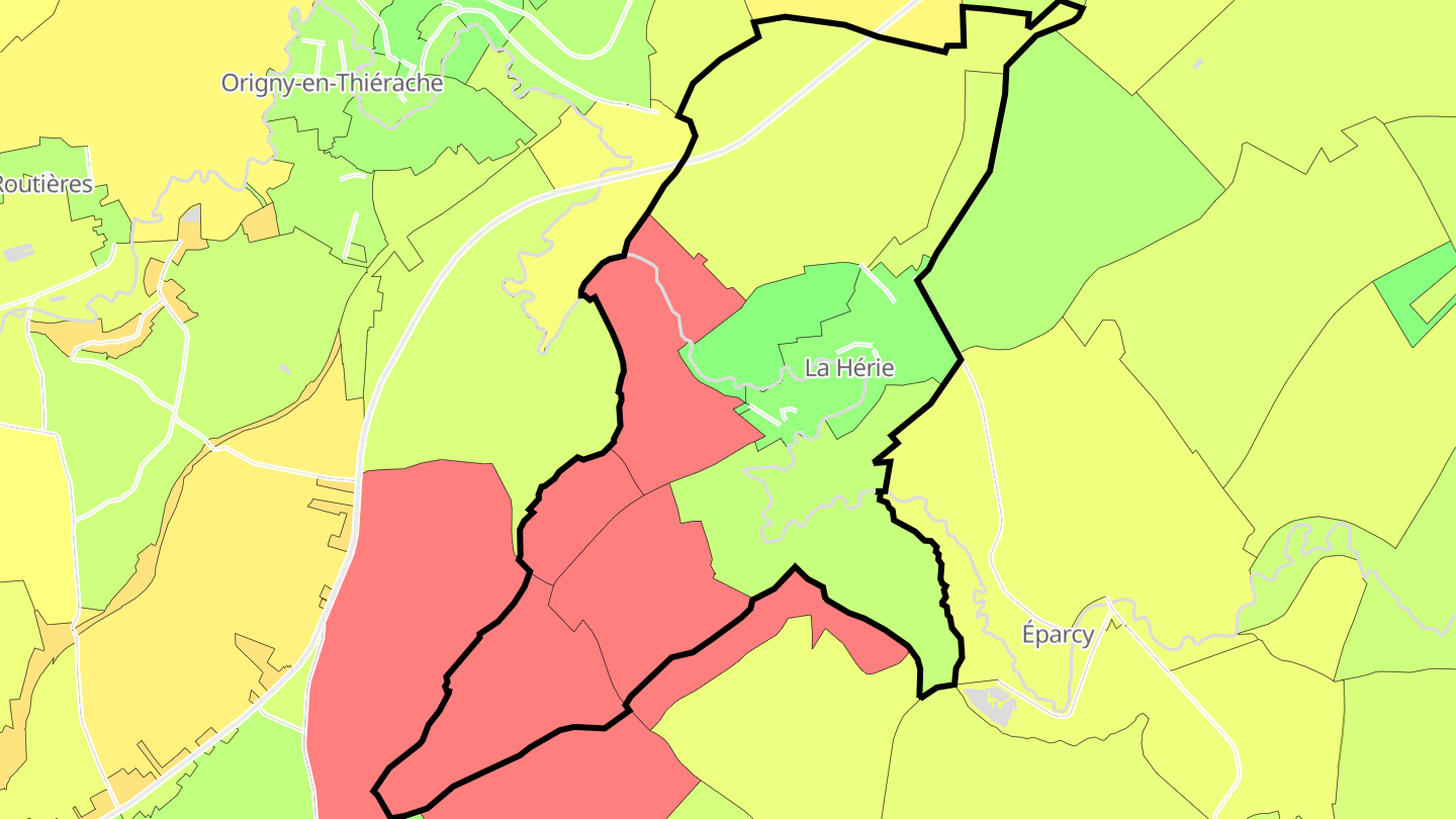 Carte des prix de l'immobilier La Hérie