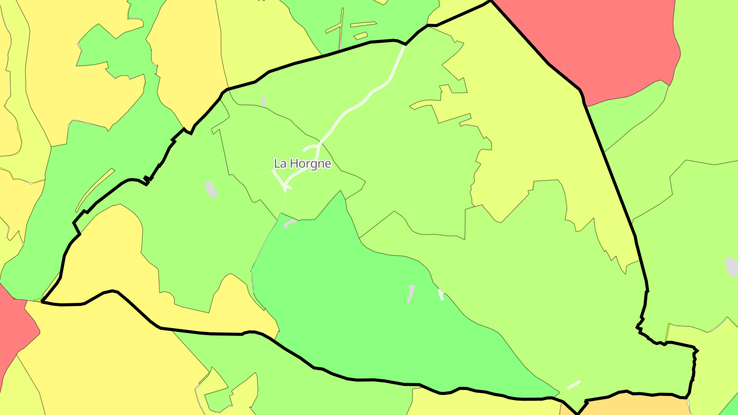Carte des prix de l'immobilier La Horgne