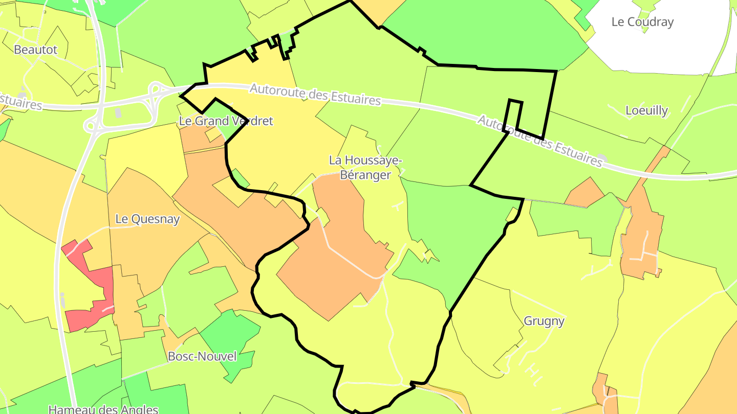 Carte des prix de l'immobilier La Houssaye-Béranger