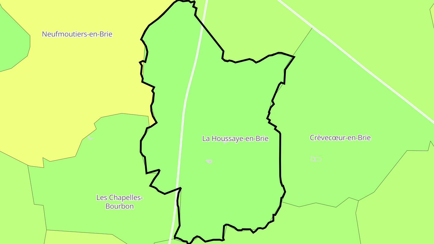 Carte des prix de l'immobilier La Houssaye-en-Brie