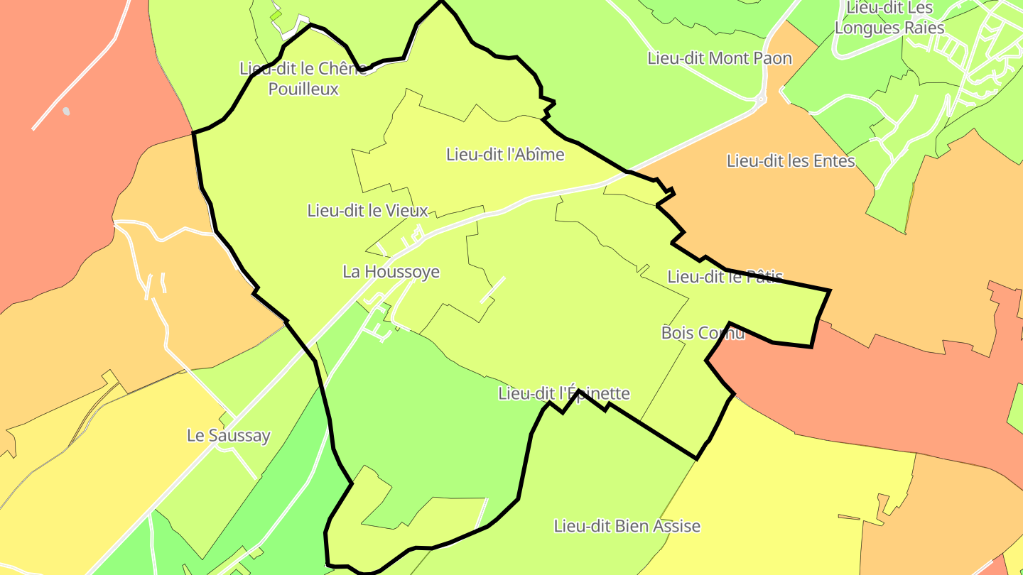 Carte des prix de l'immobilier La Houssoye