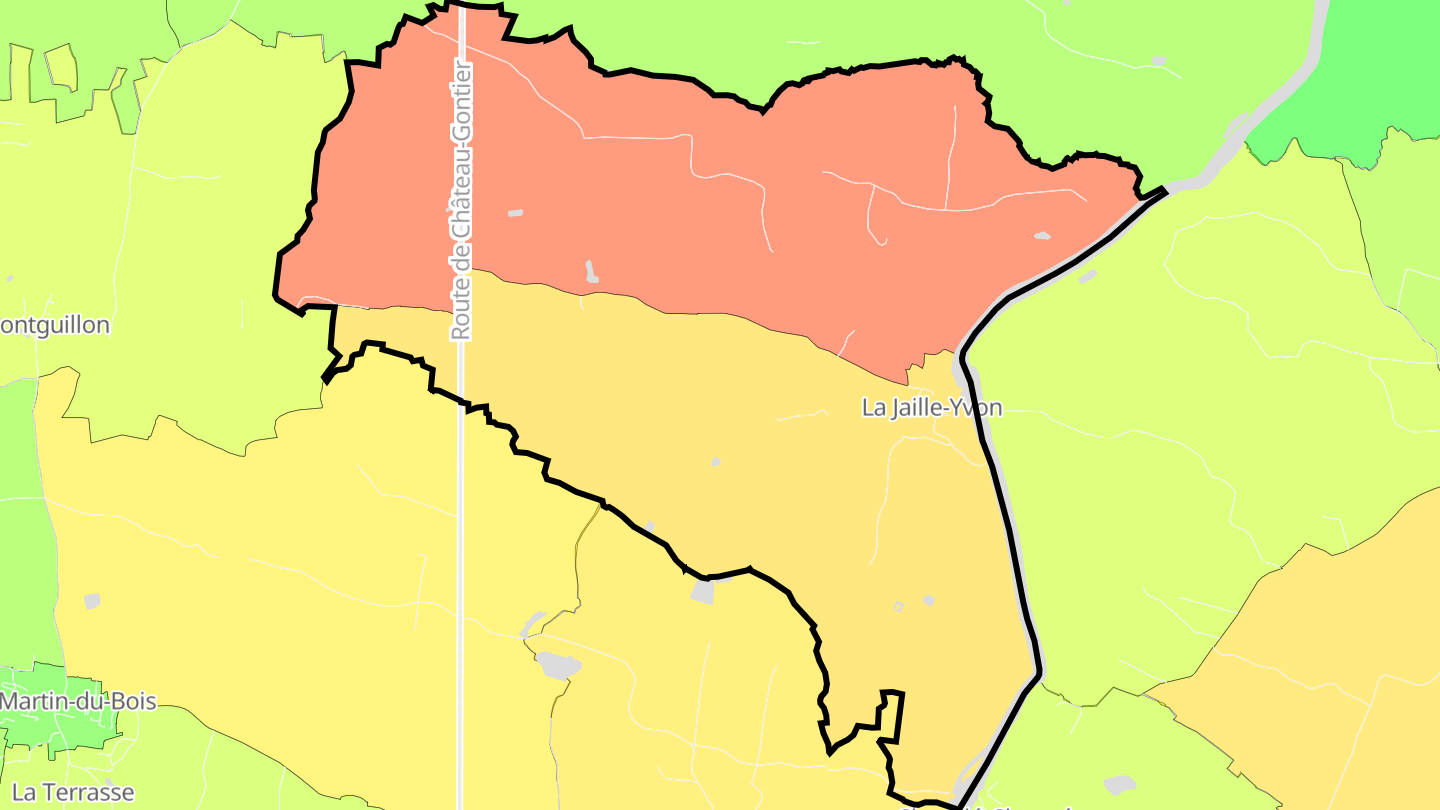 Carte des prix de l'immobilier La Jaille-Yvon