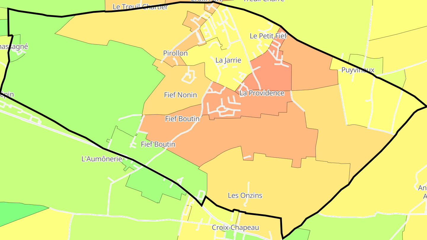 Carte des prix de l'immobilier La Jarrie