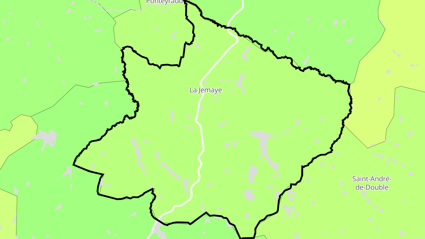 Carte des prix de l'immobilier La Jemaye