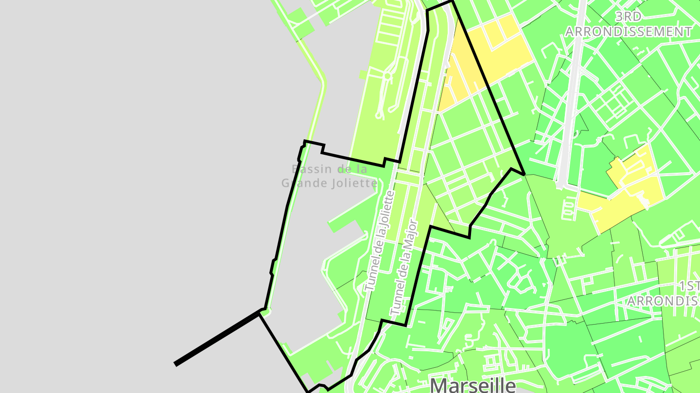 Carte des prix de l'immobilier La Joliette