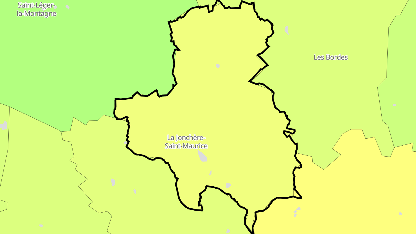 Carte des prix de l'immobilier La Jonchère-Saint-Maurice