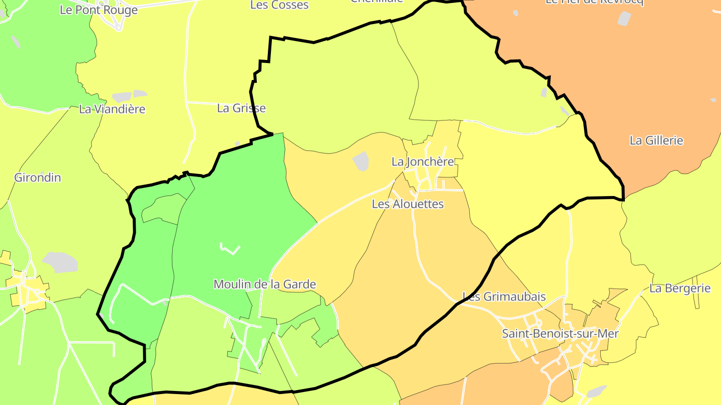 Carte des prix de l'immobilier La Jonchère