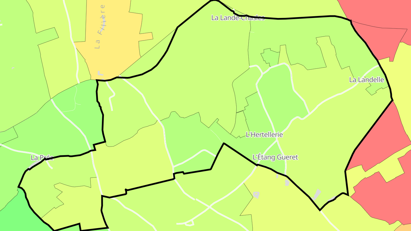 Carte des prix de l'immobilier La Lande-Chasles