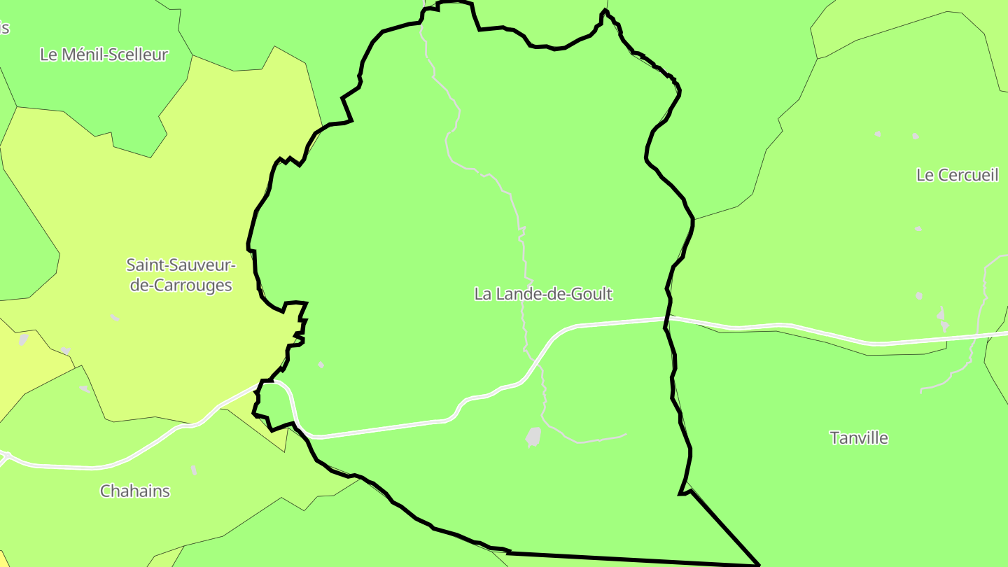 Carte des prix de l'immobilier La Lande-de-Goult